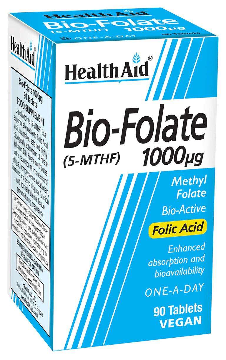 Health Aid Bio-Folate 1000ug Tablets - Brivane