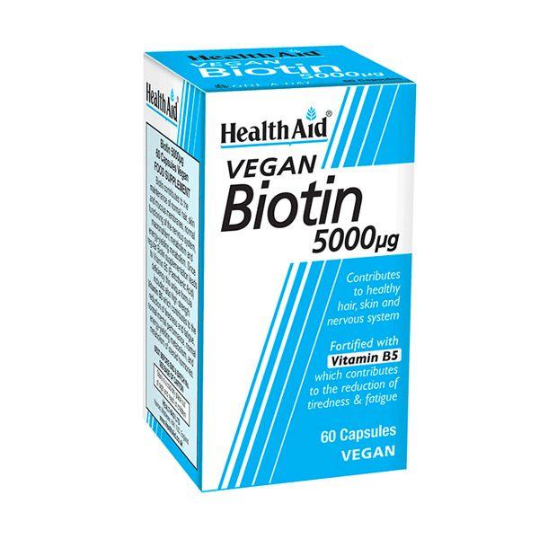 Health Aid Biotin Vitamin B5 Capsules - Brivane