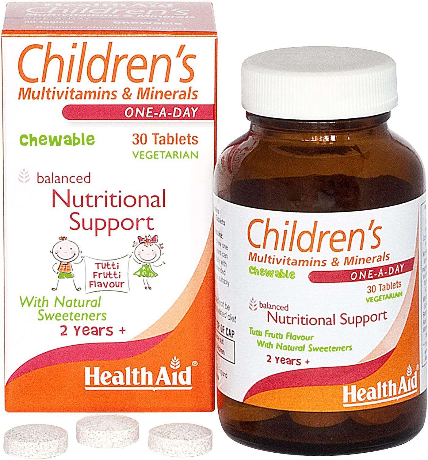 Health Aid Children's Multivitamins+Minerals Chewable Tablets - Brivane