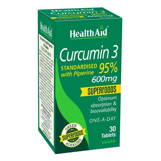 Health Aid Curcumin 3 600mg Tablets - Brivane