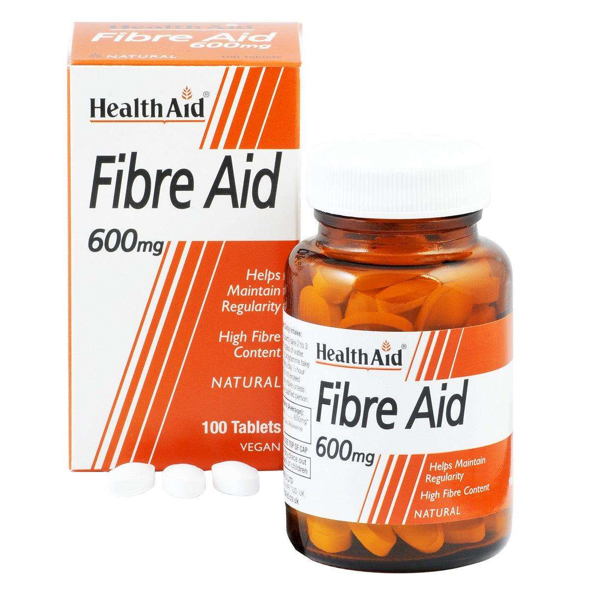 Health Aid Fibre Aid 600mg Tablets - Brivane