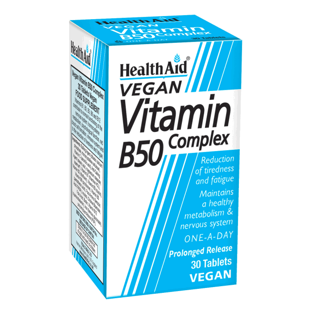 Health Aid Vitamin B50 Complex Tablets - Brivane