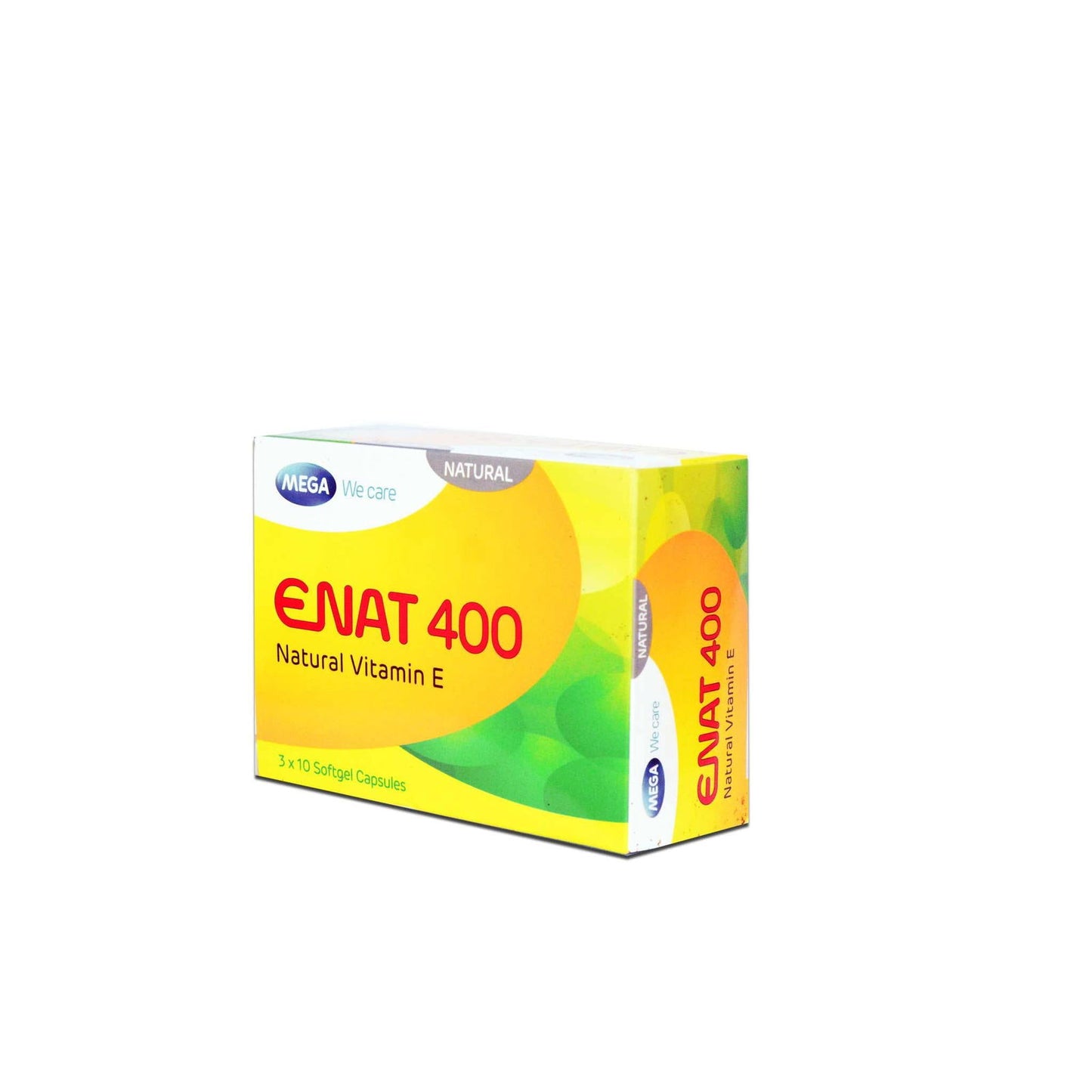 Mega We Care, Enat 400 Natural Vitamin E, 30 Softgel capsules - Brivane