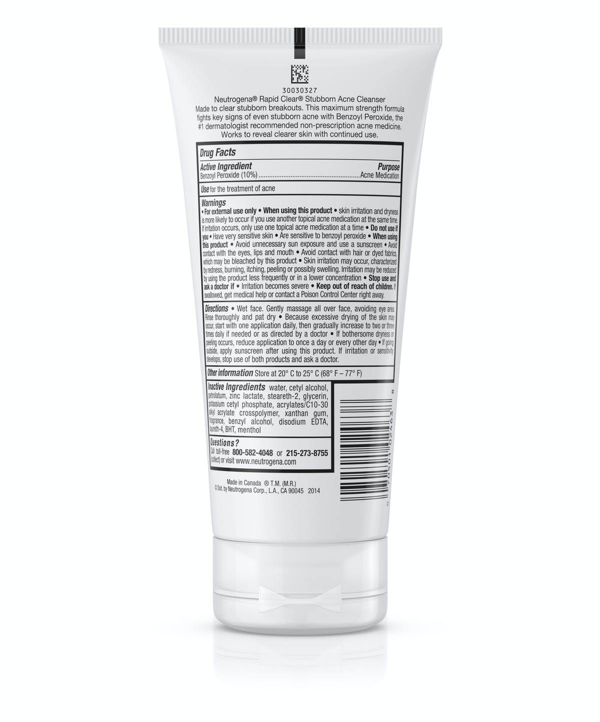 Neutrogena Rapid Clear Stubborn Acne Cleanser - Brivane