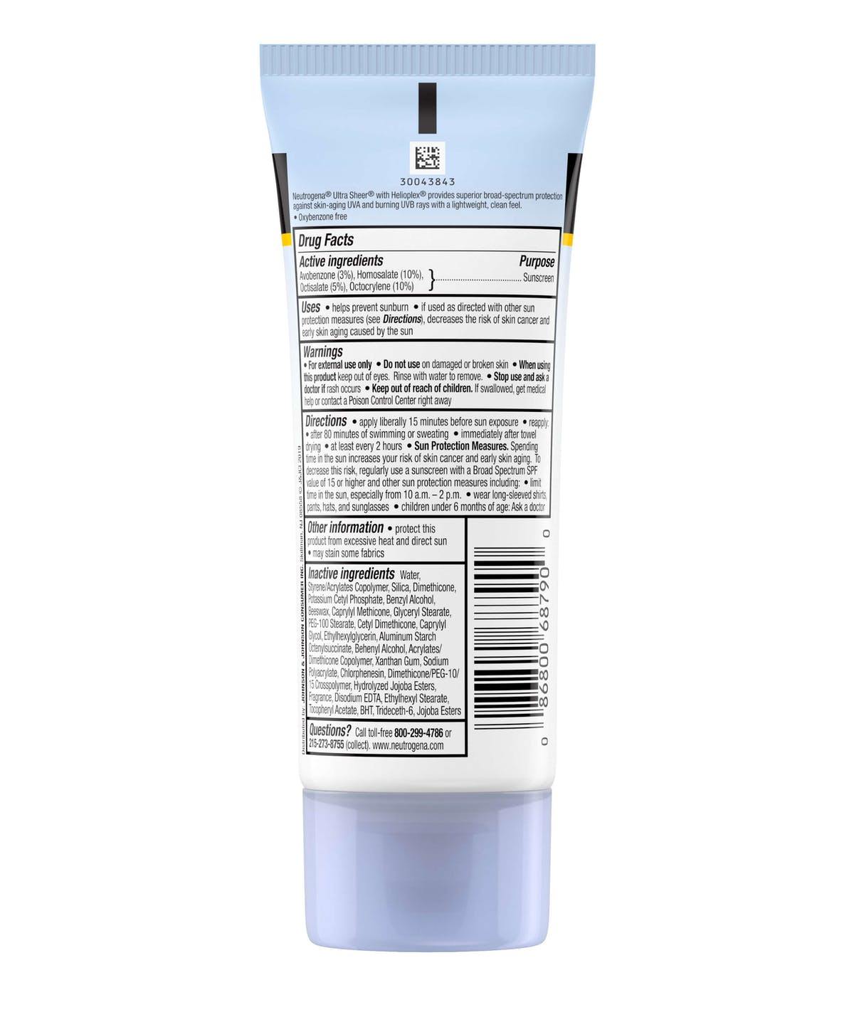 Neutrogena Ultra Sheer Sunscreen Spf 50 - Brivane