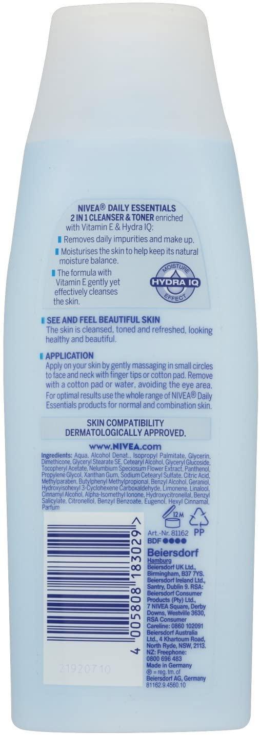 Nivea Daily Essentials 2in1 Cleanser & Toner - Brivane