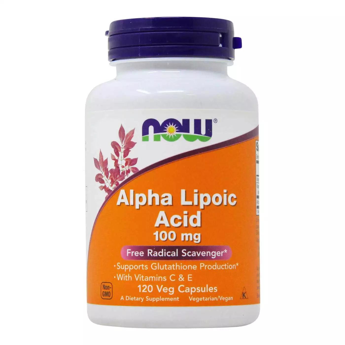 Now Alpha Lipoic Acid 100mg Veg Capsules - Brivane