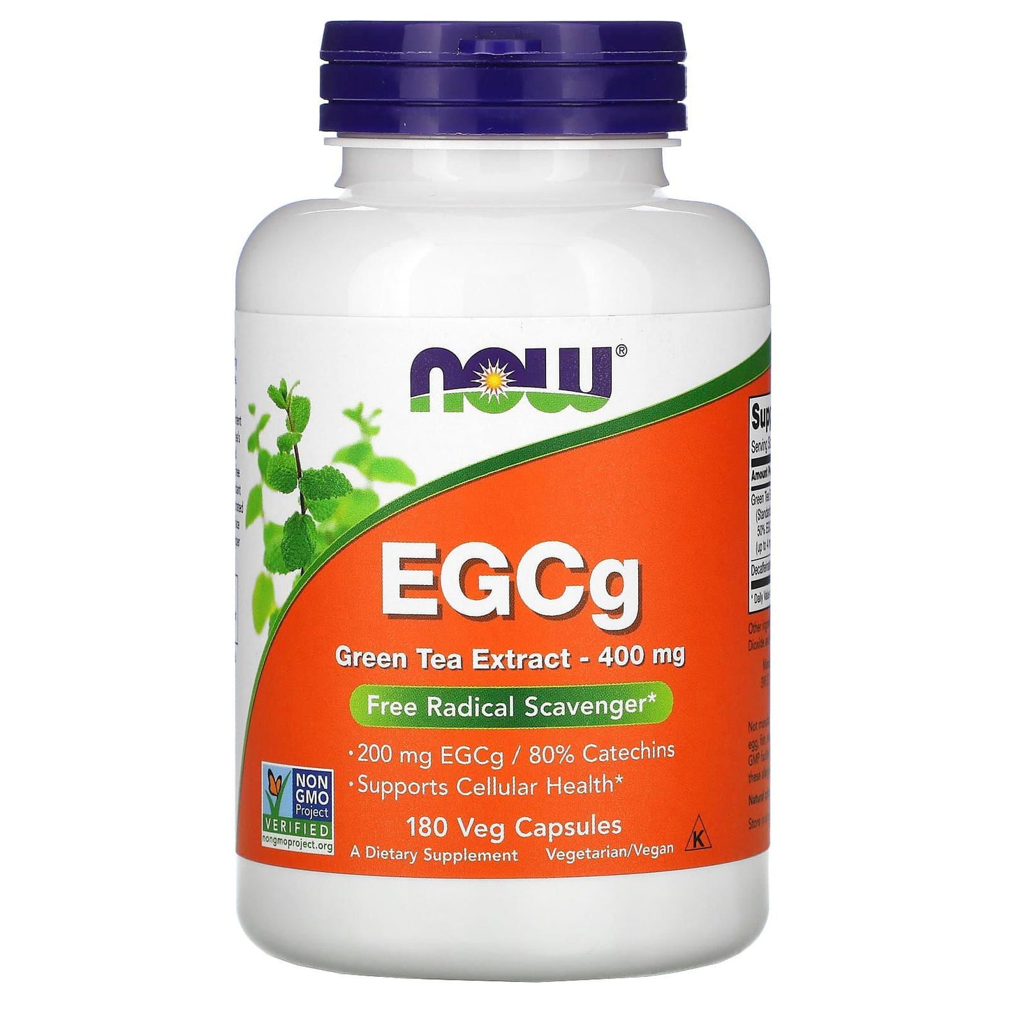 Now EGCg Green Tea Extract 400mg Veg Capsules - Brivane
