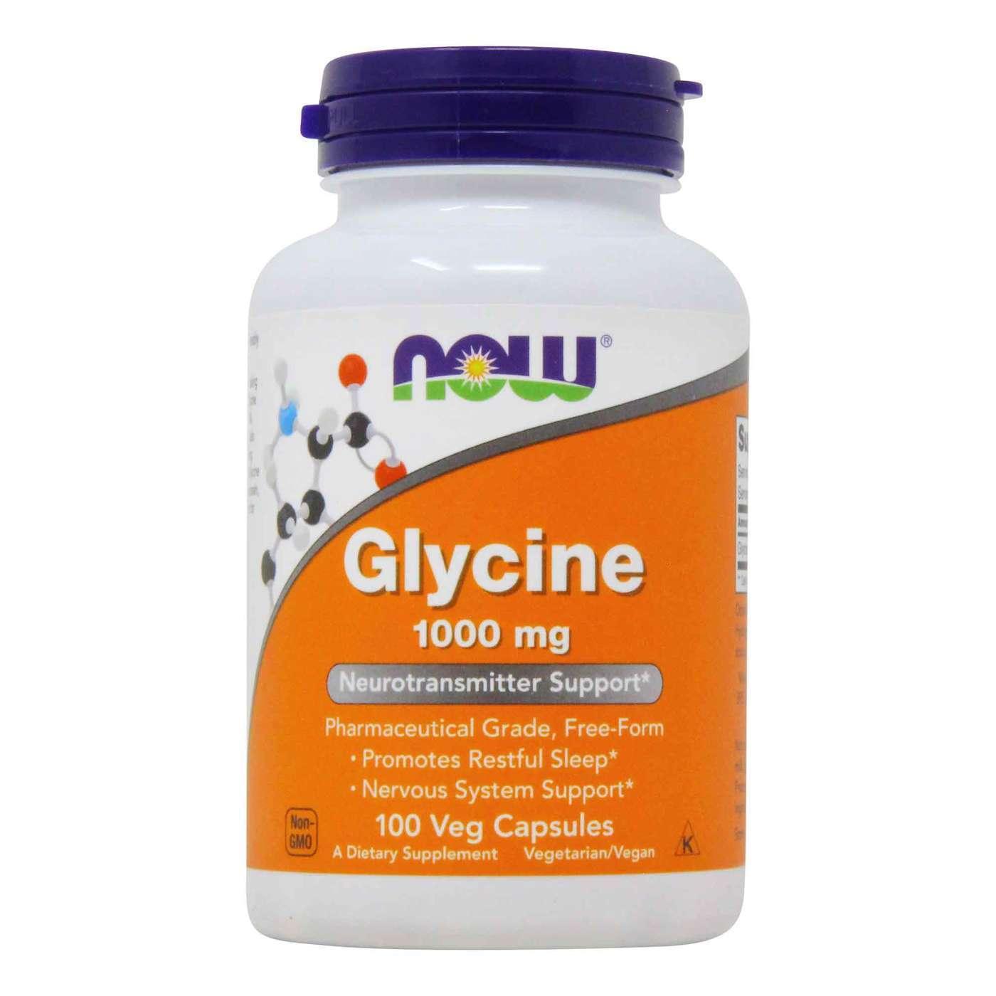Now Glycine 1000mg Veg Capsules - Brivane