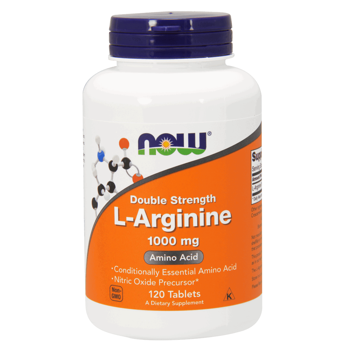 Now L-Arginine Double Strength 1000mg Tablets - Brivane