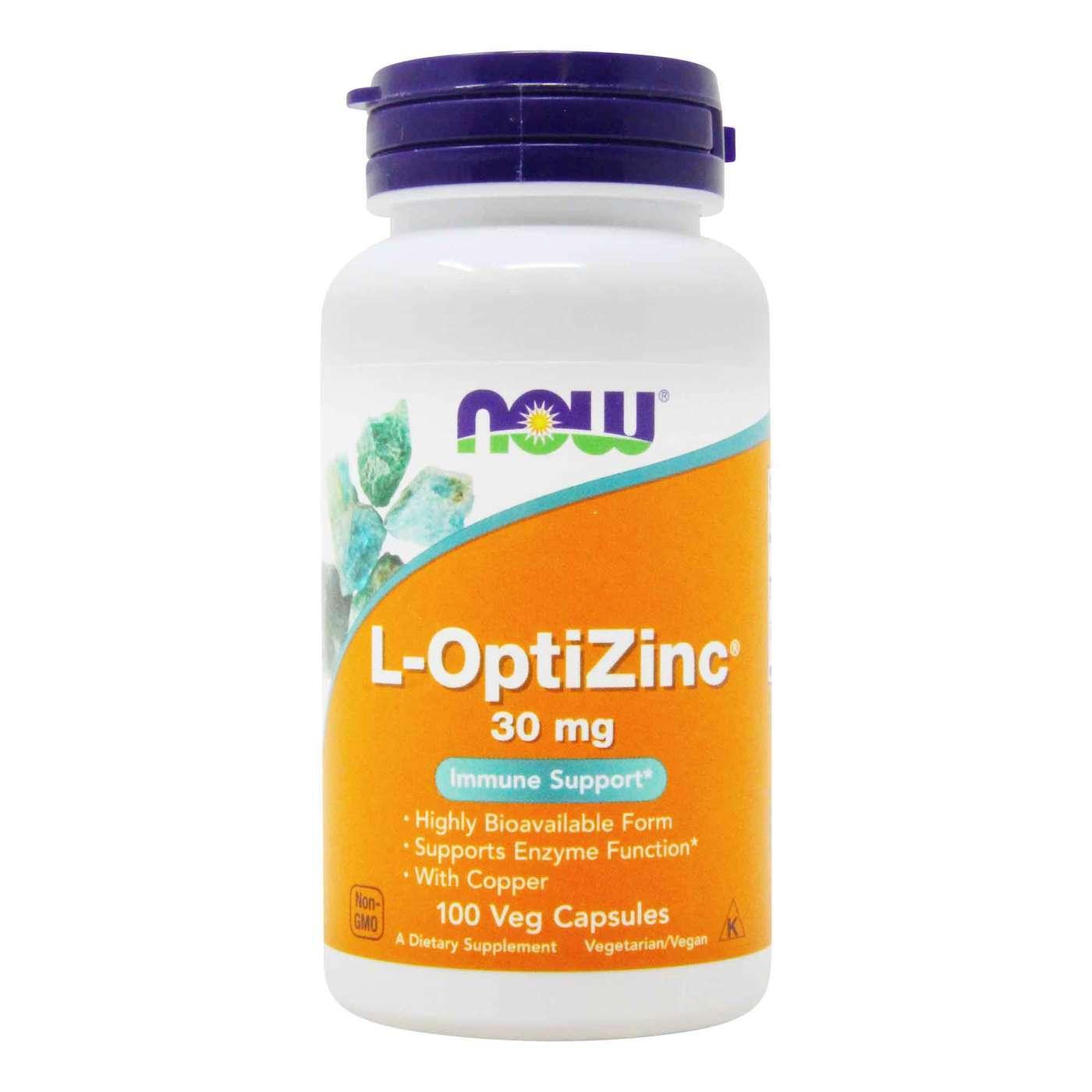 Now L-OptiZinc 30mg Veg Capsules - Brivane