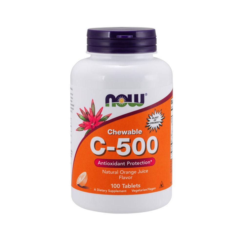 Now Vitamin C-500 Orange Chewable Tablet - Brivane