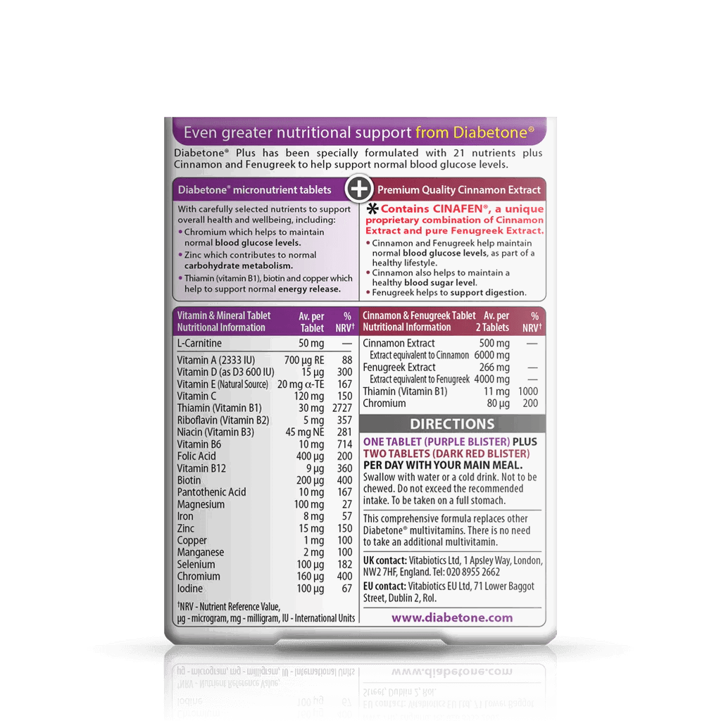 Vitabiotics Diabetone Plus - Brivane