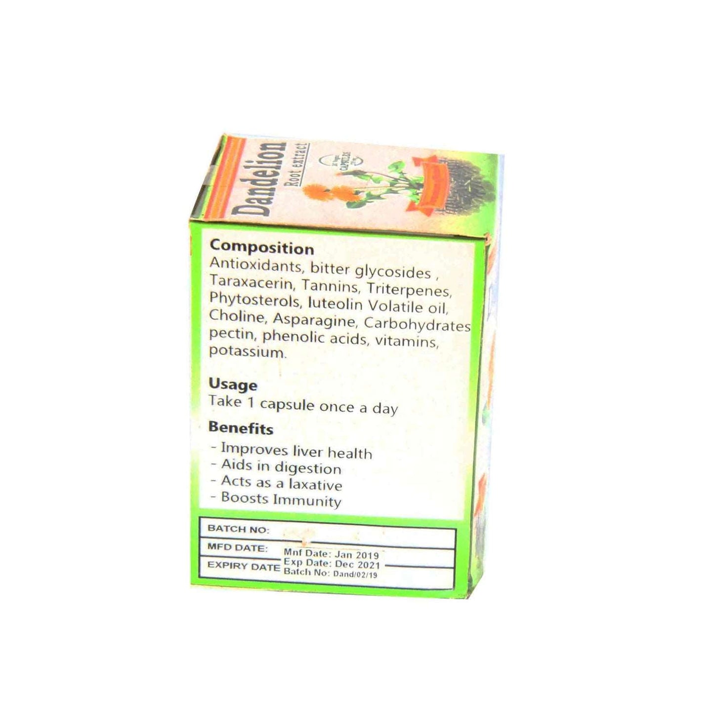 Green Herbs Dandelion Herb Capsules
