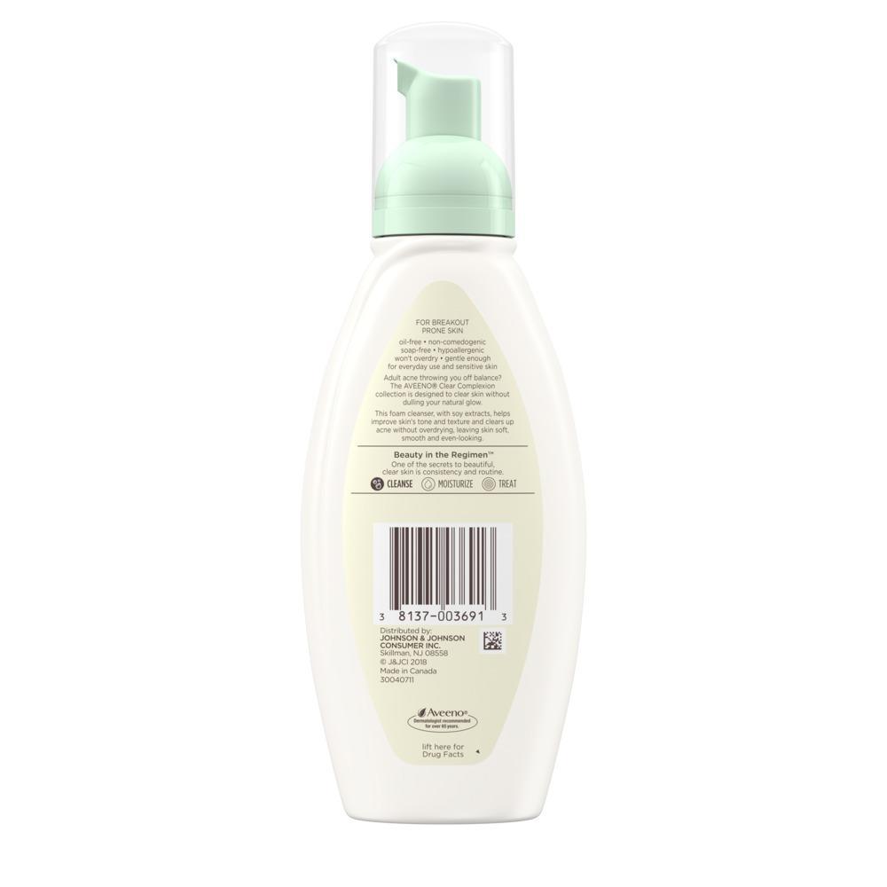 Aveeno Clear Complexion Foaming Cleanser Back View