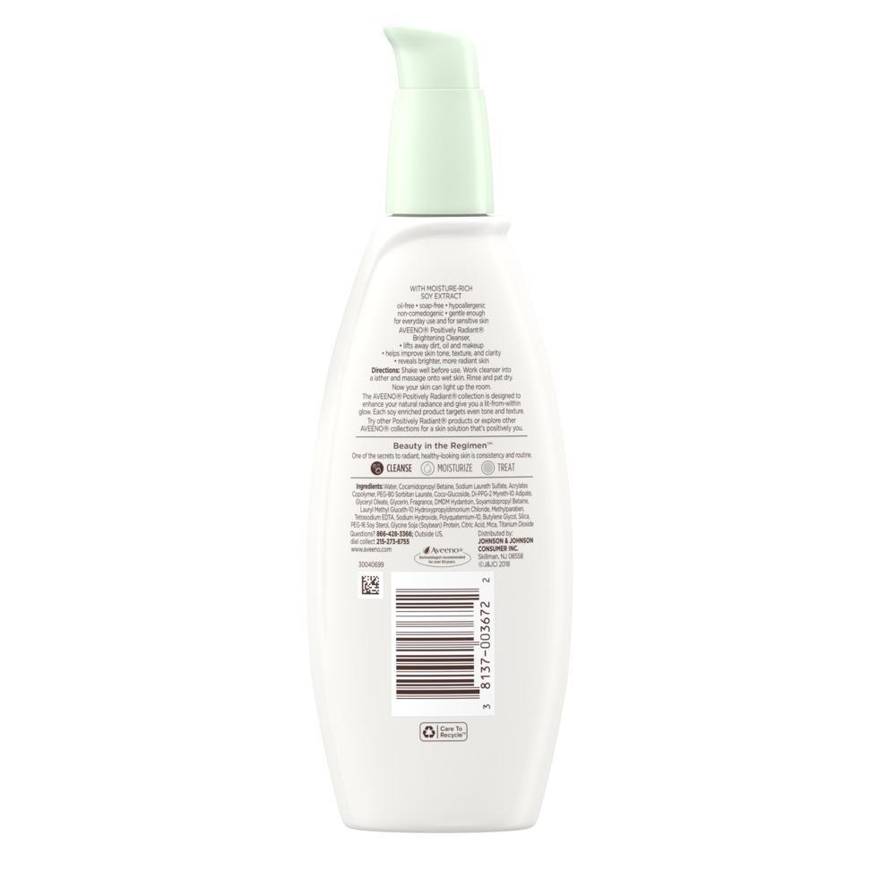 Aveeno Positively Radiant Brightening Cleanser Back view