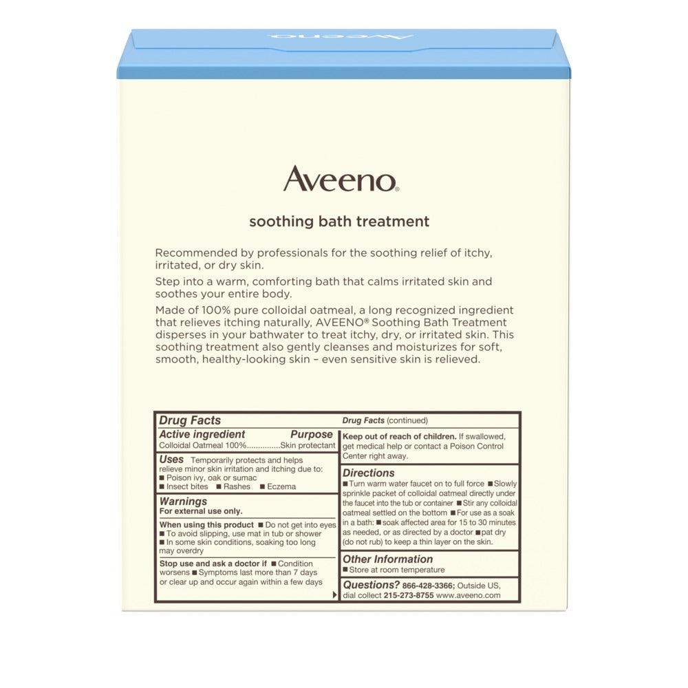 Aveeno Soothing Bath Treatment Back View