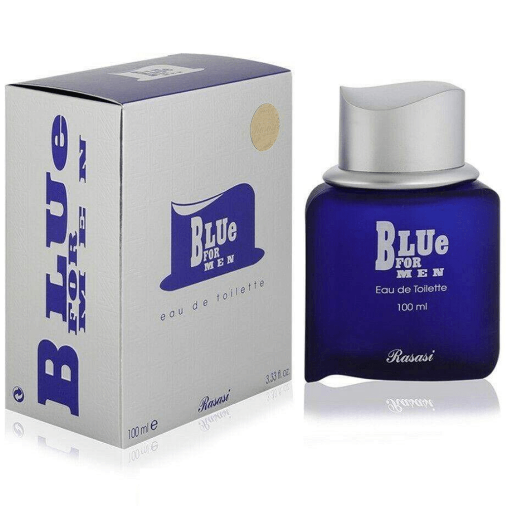 blue for men perfume by rasasi back view