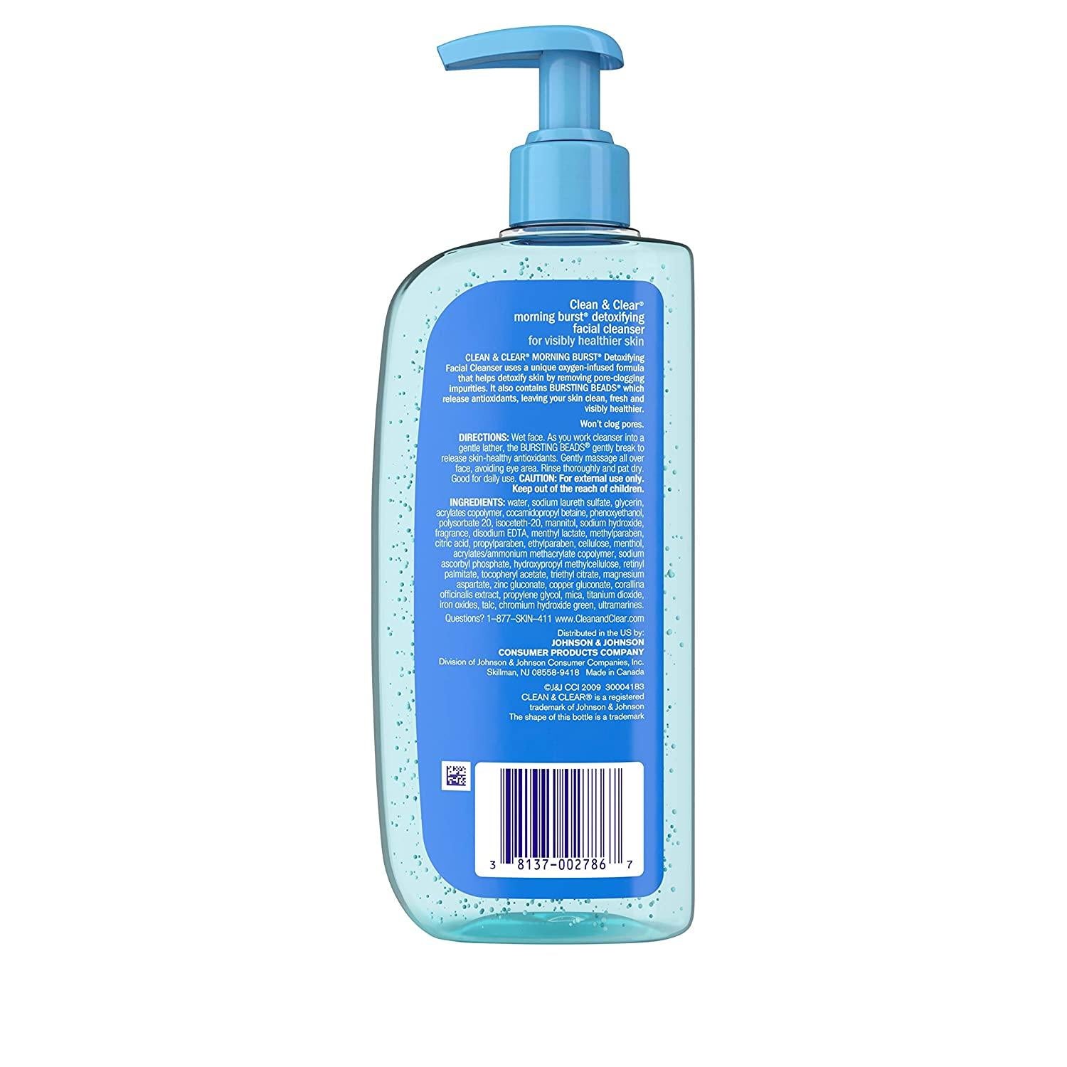 Clean and Clear Morning Burst Detoxifying Facial Cleanser - Brivane