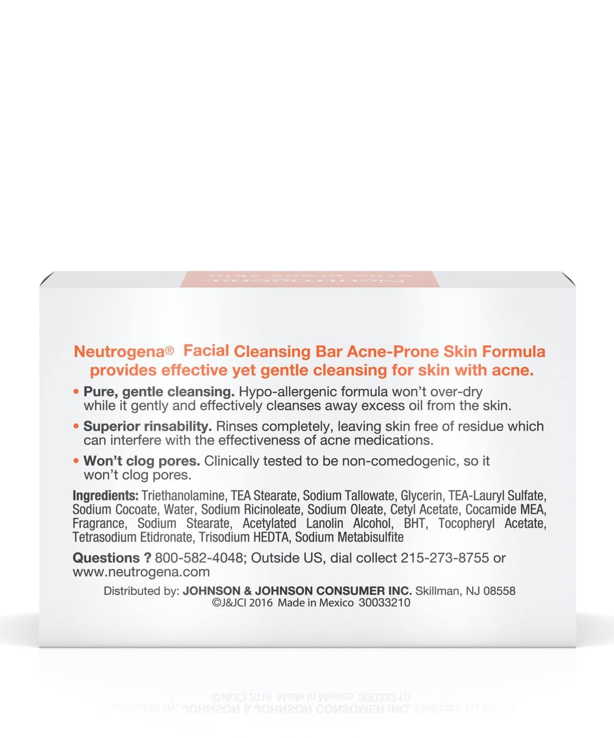 Neutrogena Transparent Facial Bar Prone-Skin-Back-View