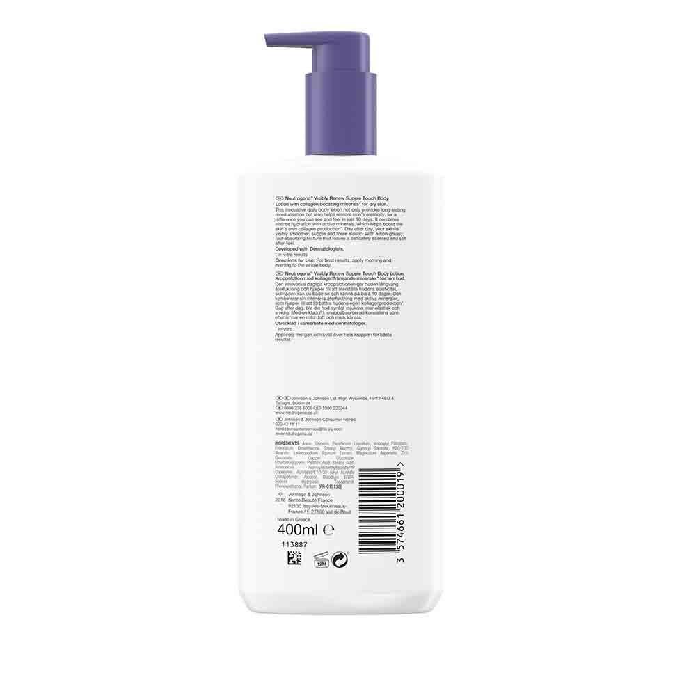 Neutrogena Visibly Renew Touch Body Lotion Back View