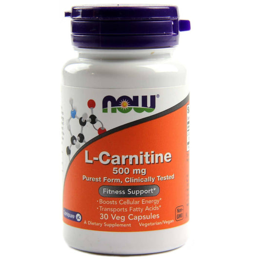 Now L-Carnitine 500mg Veg Capsules 