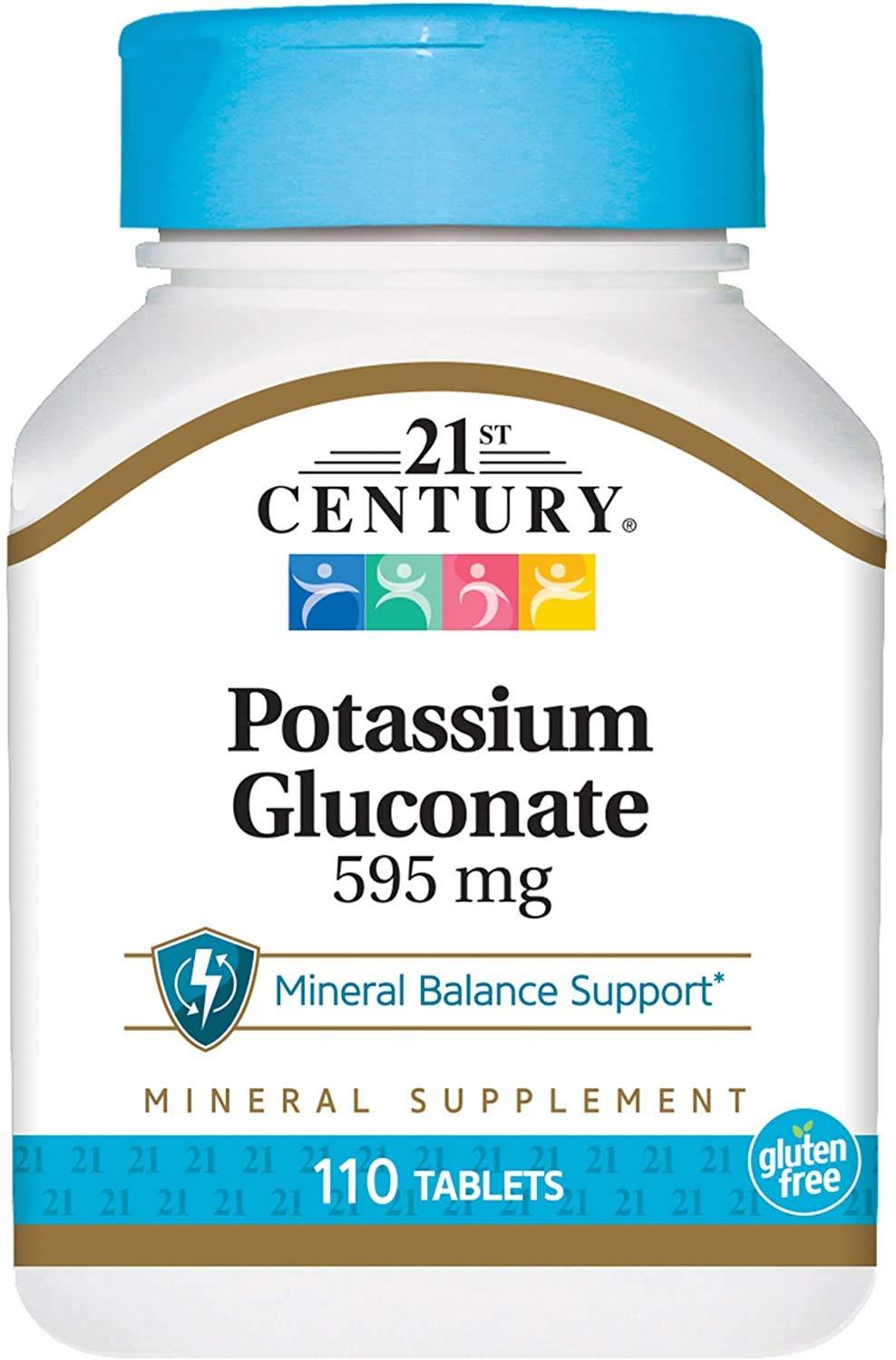 21st Century Potassium Gluconate 595 Mg