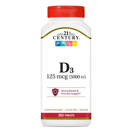 21st Century Vitamin D3 125 Mcg 5 000 Iu