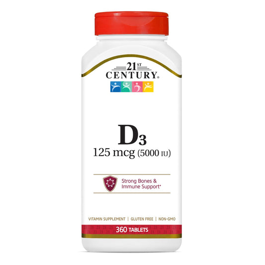 21st Century Vitamin D3 125 mcg (5,000 IU)