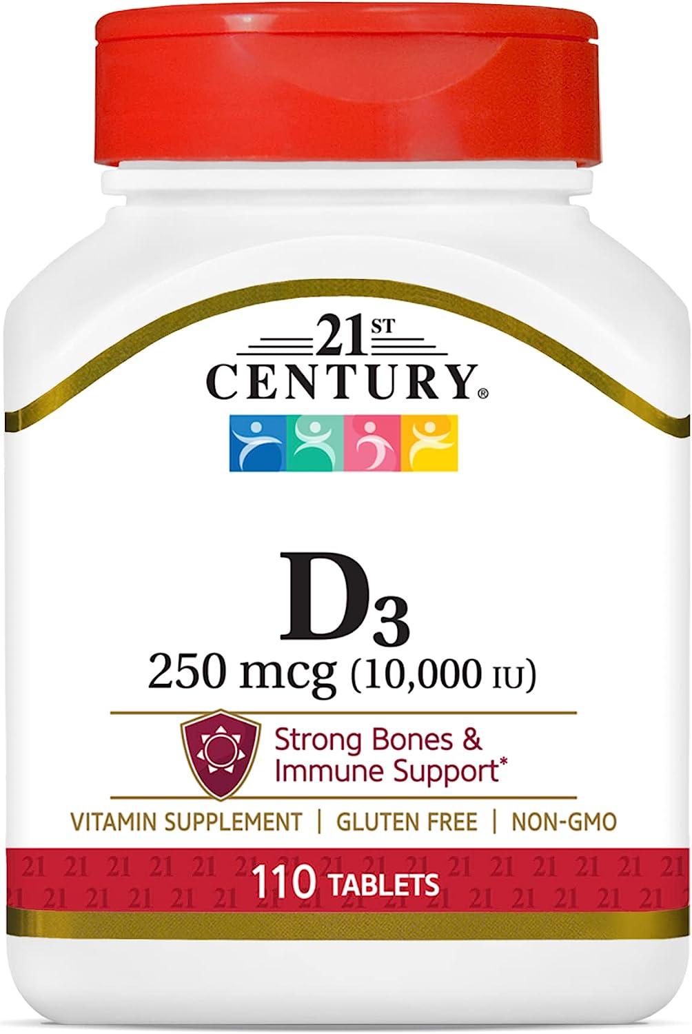 21st Century Vitamin D3 10000iu 110s Count - Brivane