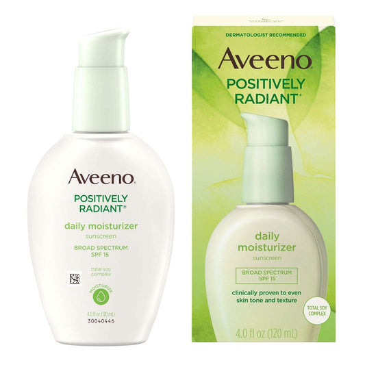 Aveeno Positively Radiant Daily moisturizer Sunscreen - Brivane