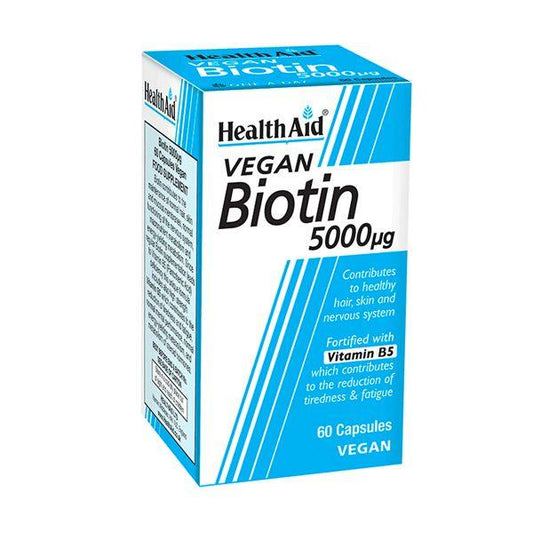 Health Aid Biotin Vitamin B5 Capsules - Brivane