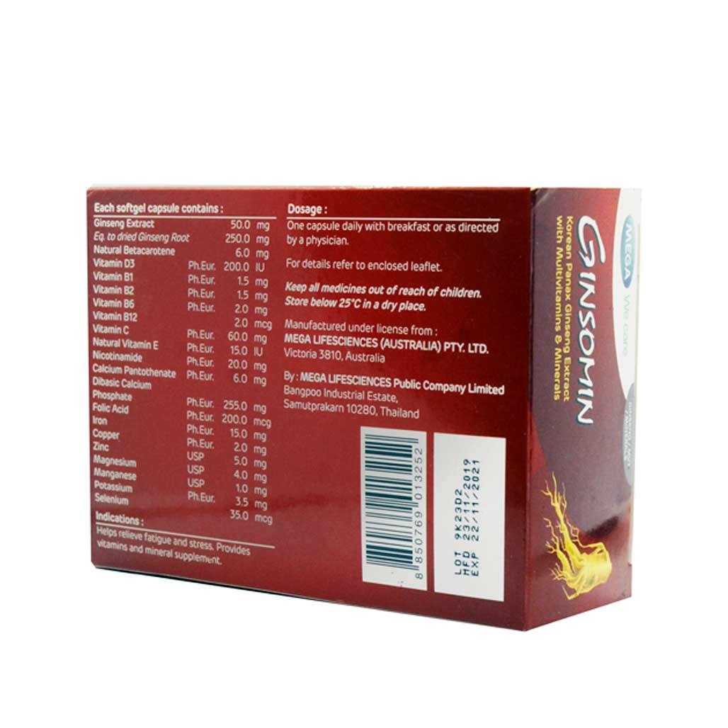 Mega We Care Ginsomin Capsules - Brivane