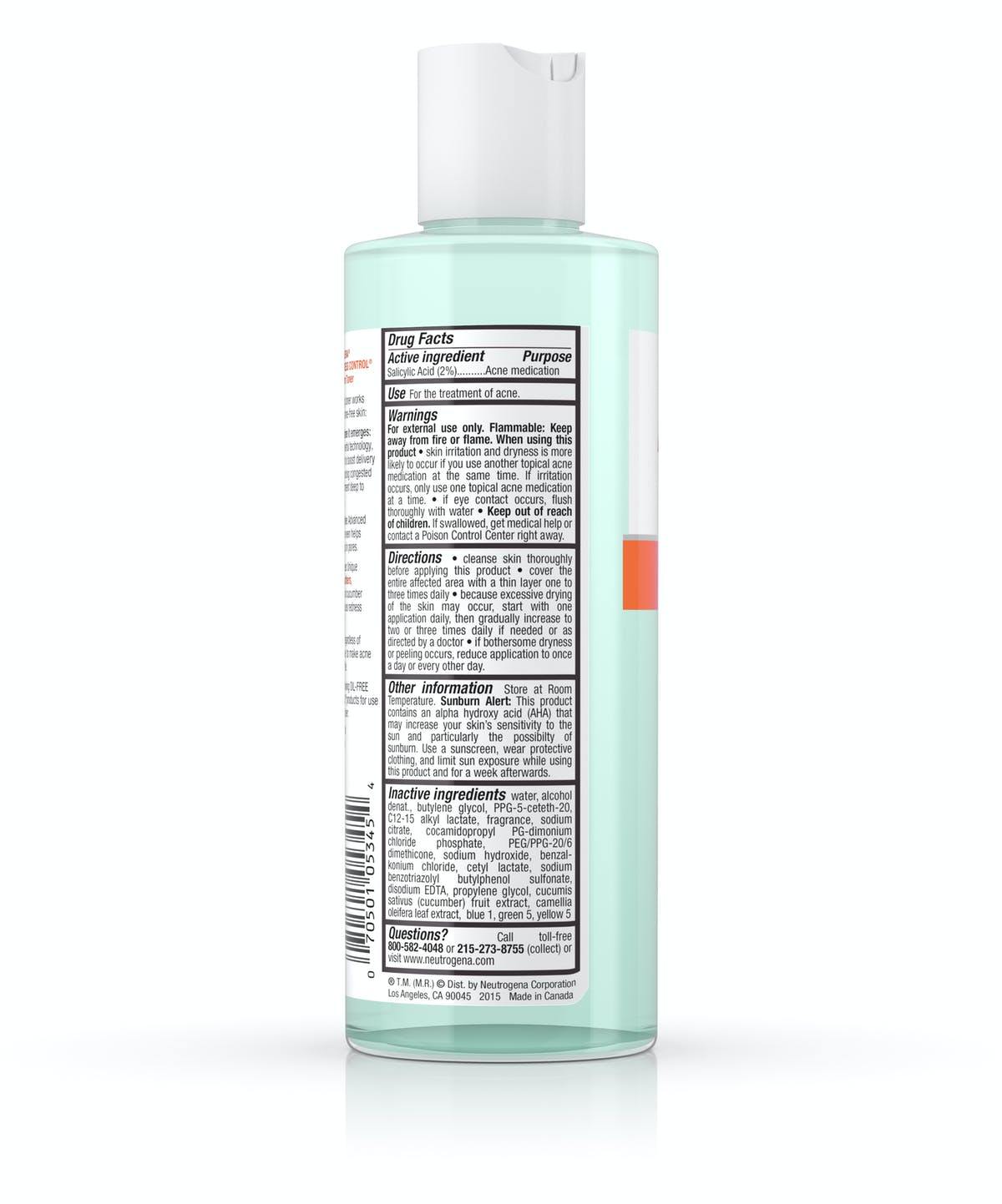 Neutrogena Oil-Free Acne Stress Control Triple-Action Toner - Brivane