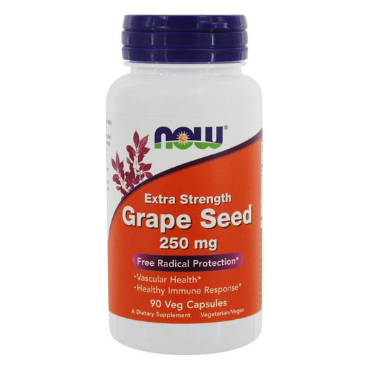 Now Foods Grape Seed 250mg Veg Capsules - Brivane