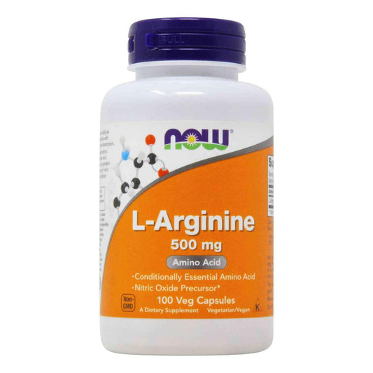 Now L-Arginine 500mg Veg Capsules - Brivane