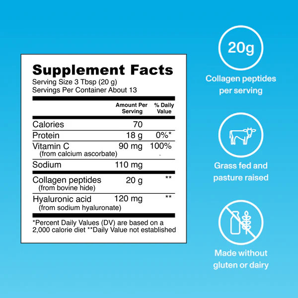 Vital Proteins Collagen Peptides Advanced with Hyaluronic Acid & Vitamin C - Brivane
