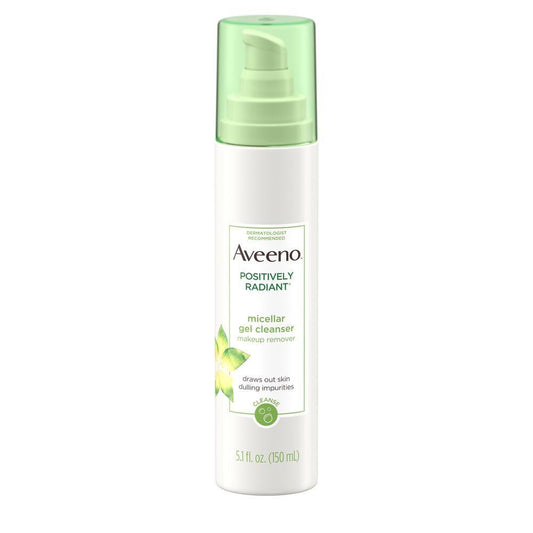Aveeno Positively Radiant Micellar Gel Cleanser Makeup Remover