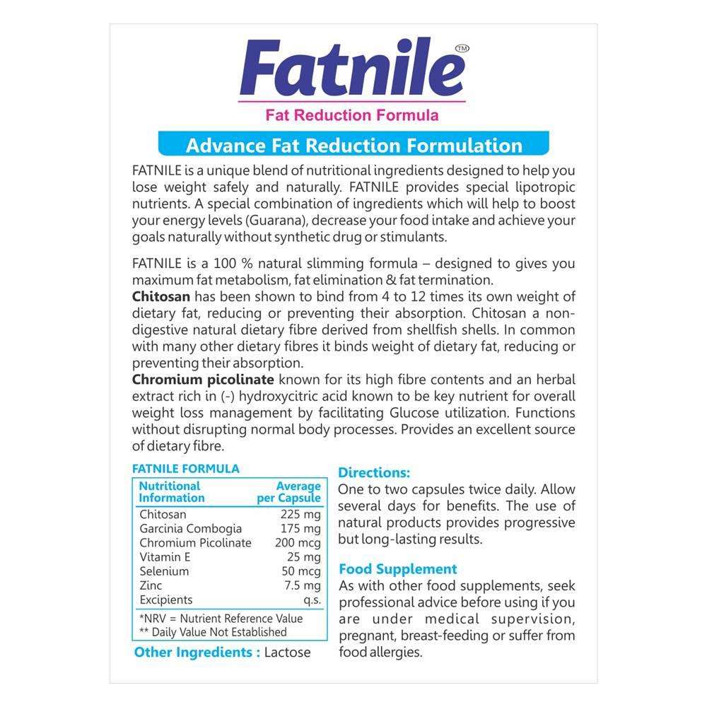Fatnile Fat Reduction Formula 60 Capsules