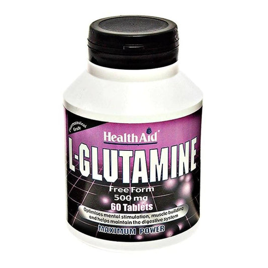 Health Aid L Glutamine 500mg Tablets