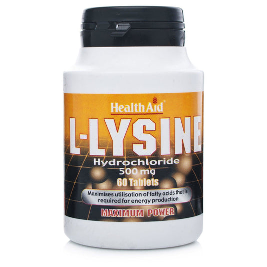 Health Aid L Lysine Hci 500mg Tablets