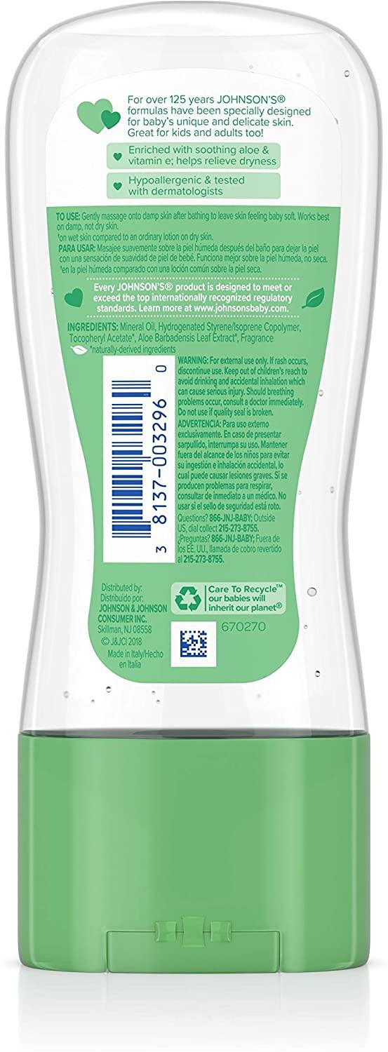 Johnson S Baby Oil Gel With Aloe Vera And Vitamin E