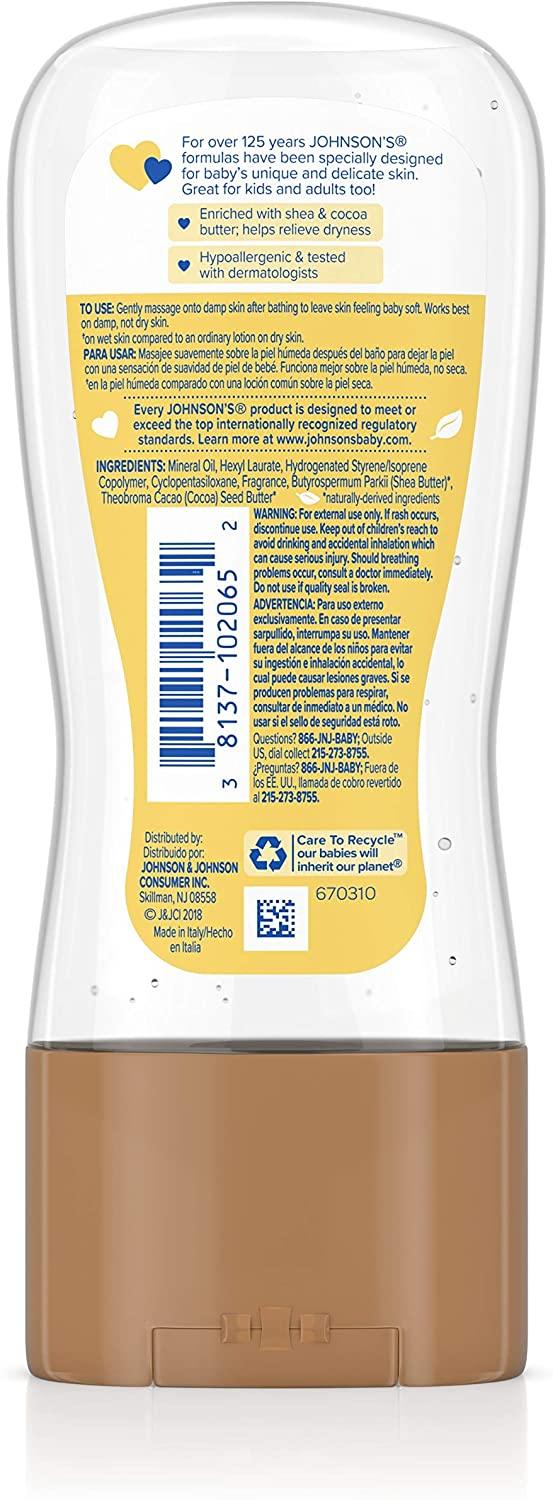 Johnson S Baby Oil Gel With Shea And Cocoa Butter