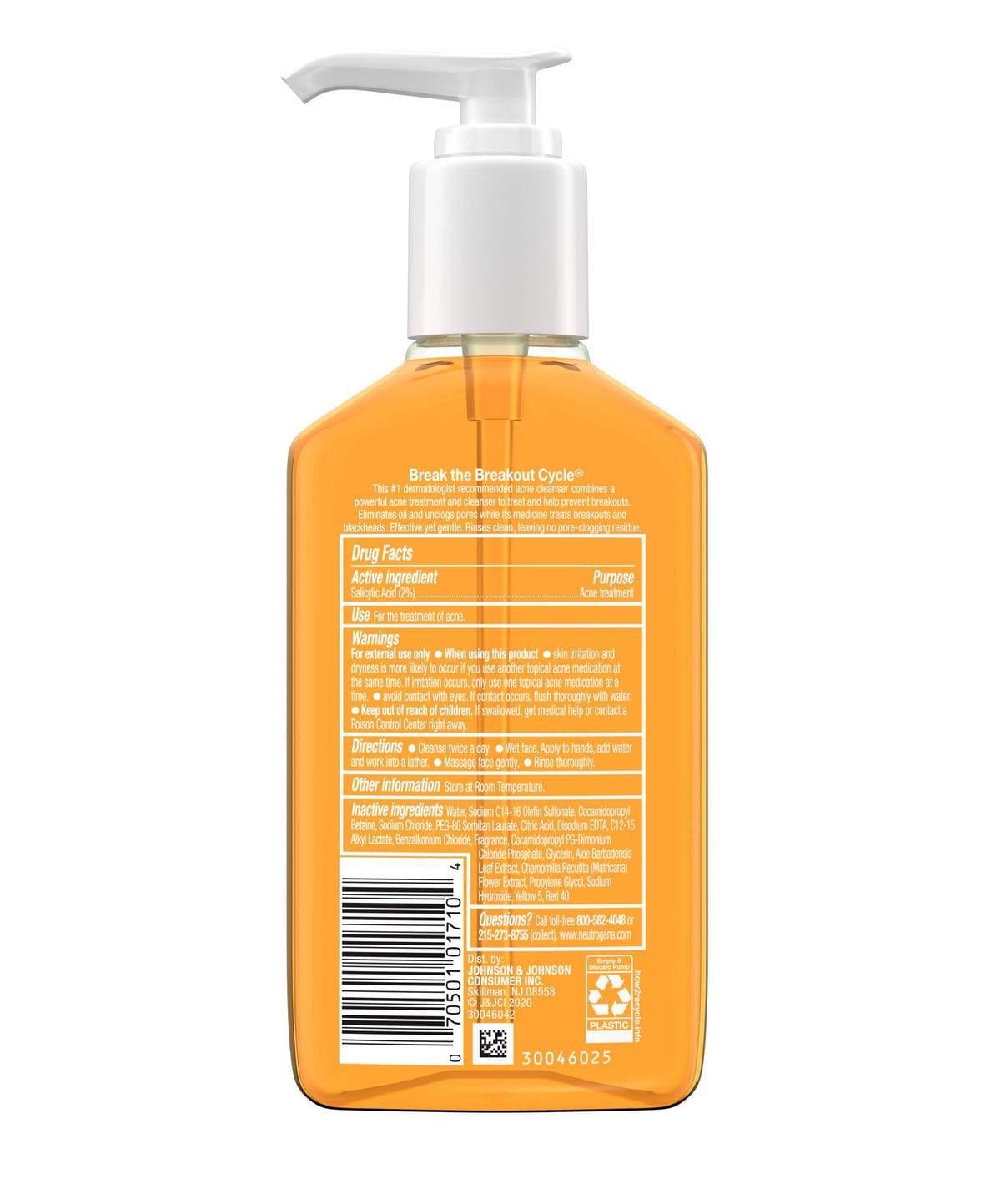 Neutrogena Oil Free Acne Wash For Acne Prone Skin