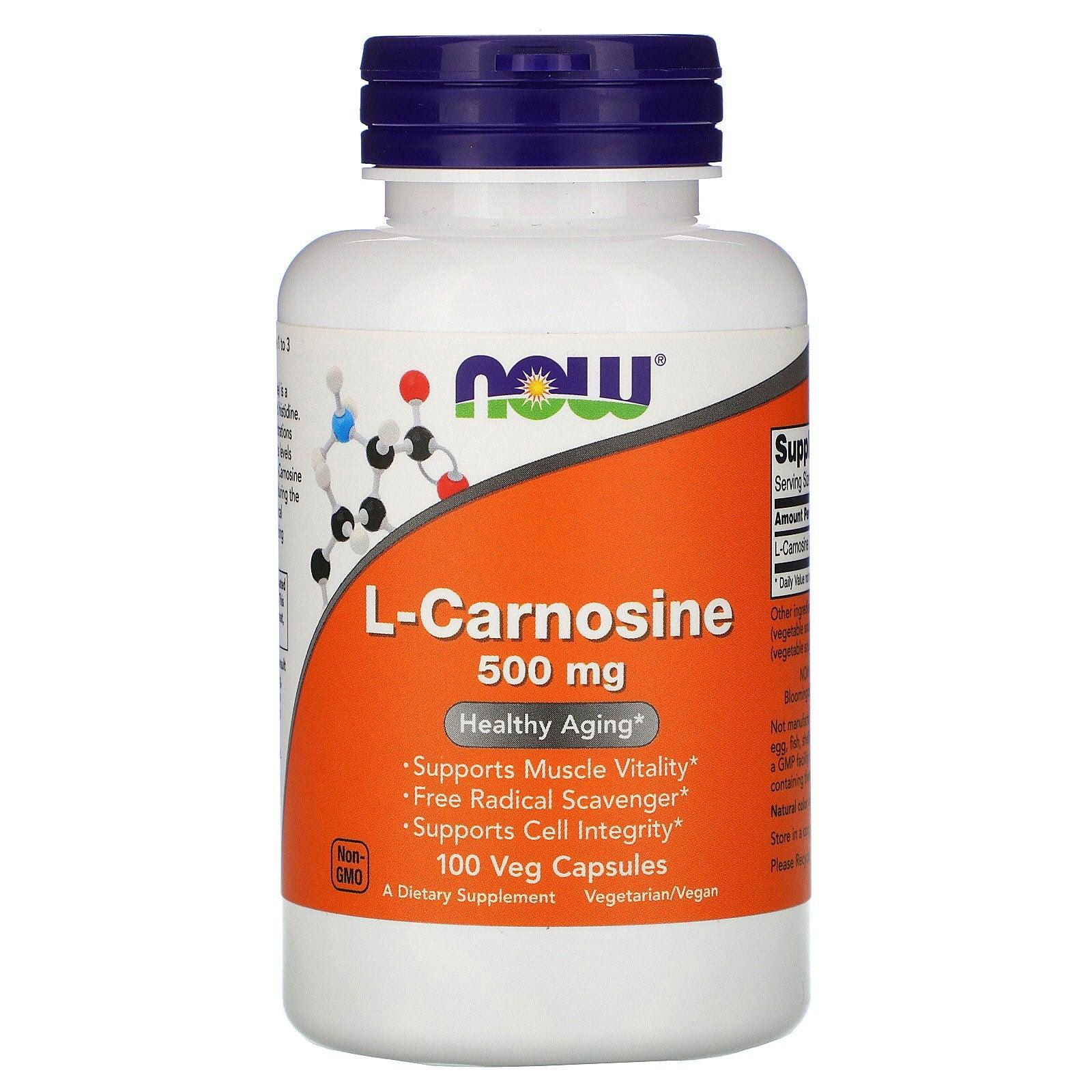 Now L Carnosine 500mg Veg Capsules