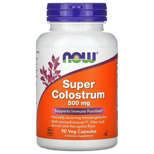 Now Super Colostrum 500mg Veg Capsules
