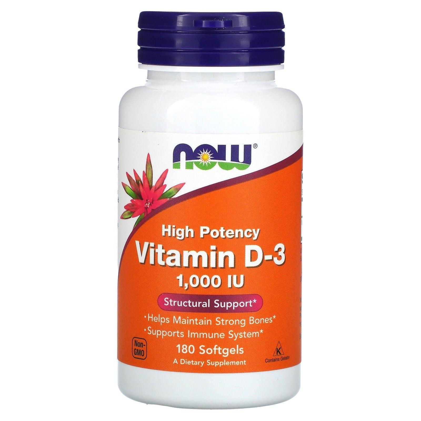 Now Vitamin D3 1000 Iu Softgel