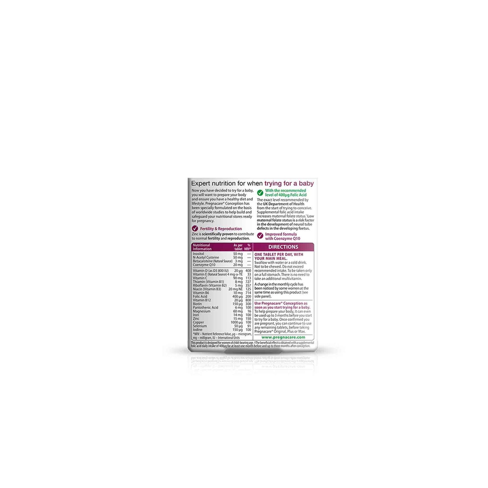 Pregnacare Before Conception Tablets By Vitabiotics