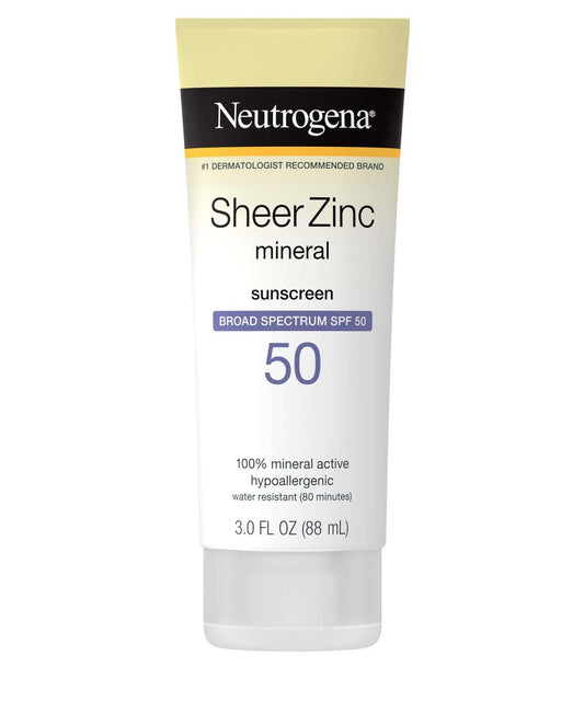 Sheer Zinc Face Dry Touch Sunscreen Broad Spectrum Spf 50