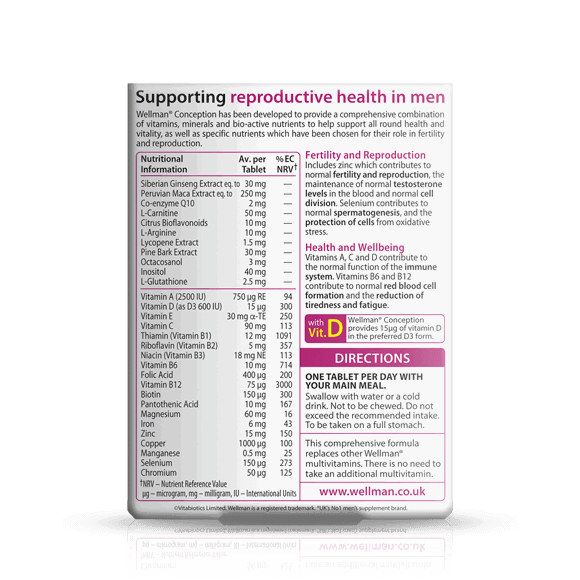Wellman Conception Tablets By Vitabiotics